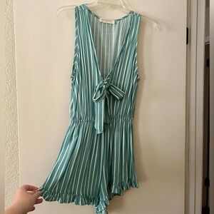 70s-style Striped Romper